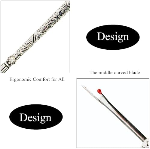 HAHIYO Metal Seam Ripper with Classical Engraved Pattern - Ergonomic
