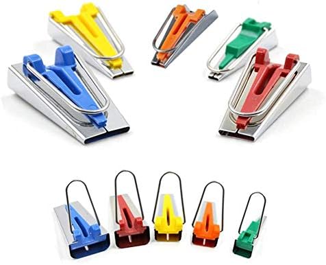 Fabric Bias Tape Maker Tool, 5in1, Sewing Quilting, 6mm 9mm 12mm 18mm