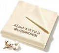 100% Cotton Muslin Fabric, Premium 63 Inch X 10 Yards Unbleached
