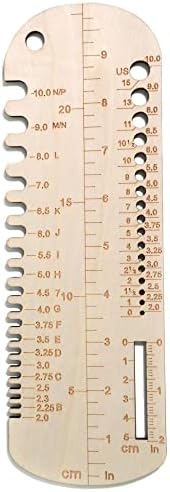 UPTTHOW Sock Ruler Knitting Crochet Size Measurement Hook Gauge