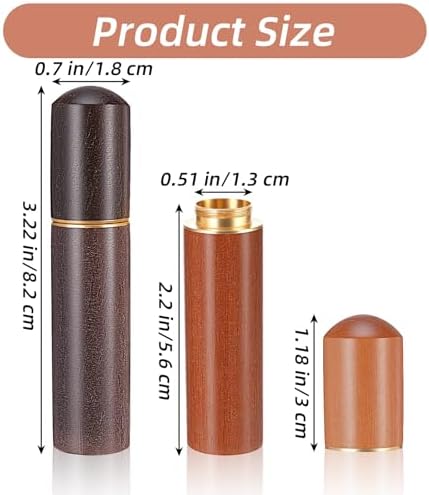 Sibba 3 PCS Wooden Sewing Needles Storage Case Portable Needle Holder