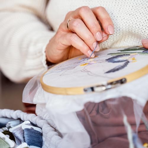 24 Pcs 8 Inch Embroidery Hoops, Decorative Round Cross Stitch Hoop