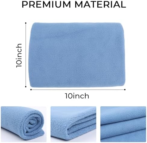 Knitted Polar Fleece Fabric, 10 x 10 inches, 12 Colors, Anti-Pill