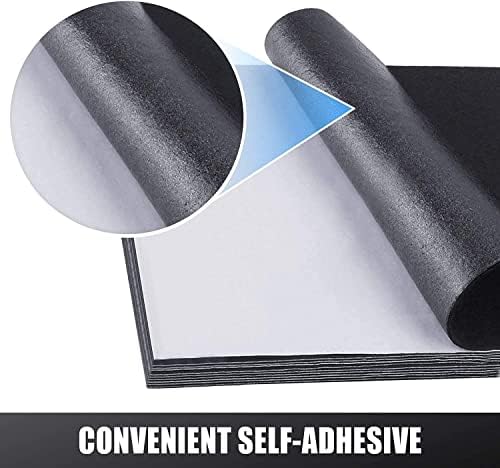 RZJZGZ Adhesive Felt Sheet Black Felt 8.3x11.8in 1mm Fabric Adhesive