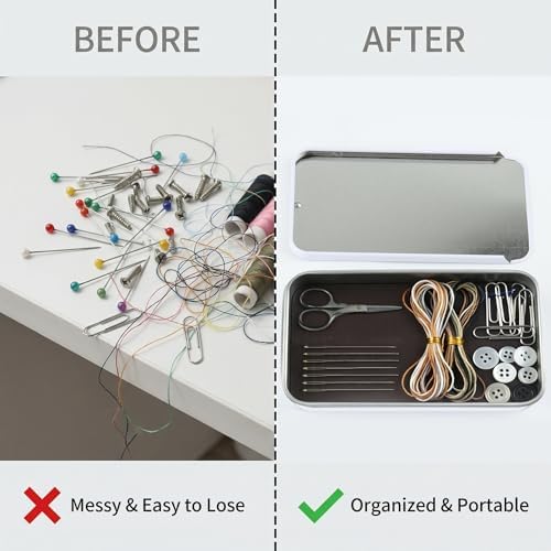 2Pcs Magnetic Needle Case, Holder Needles Pins Needlepoint Scissors
