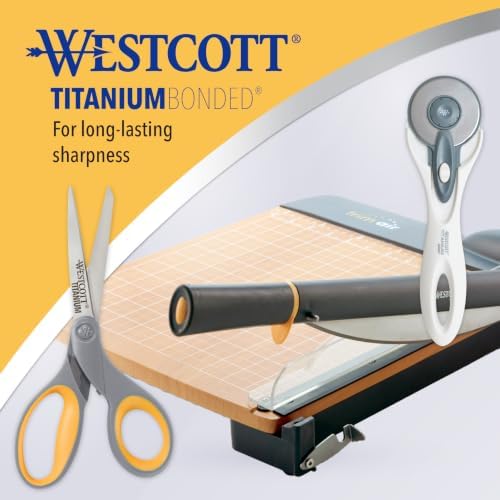 Westcott 8.5" Titanium Bonded Spring-Assist Easy Cut Scissors | Soft