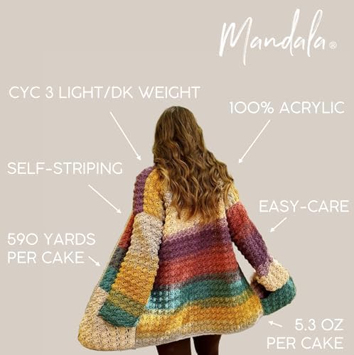Lion Brand Yarn, Mandala DK Crochet Yarn, Wood Nymph, Multicolor