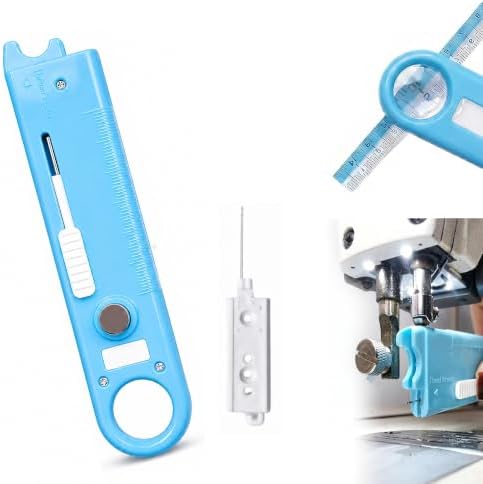 4-in-1 Sewing Needle Threader Tool with Magnifier, Magnet and Seam