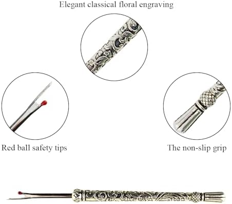 HAHIYO Metal Seam Ripper with Classical Engraved Pattern - Ergonomic