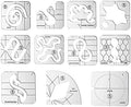 11pcs DIY Quilting Template Set Sewing Acrylic Template Ruler Series 5