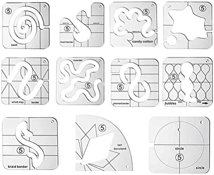11pcs DIY Quilting Template Set Sewing Acrylic Template Ruler Series 5