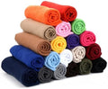 20 Pcs Polar Fleece Fabric 20"x20", Solid Color Anti Pill Plush Fabric