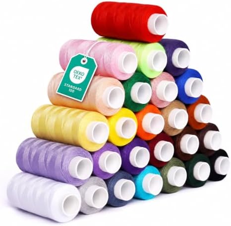 ilauke 26 Colors Sewing Thread Set, 300 Yards Each Sewing Machine