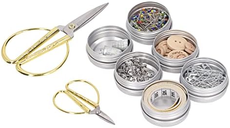 WiseZythum Sewing Kit with Wooden Box, Sewing Supplies Set Including