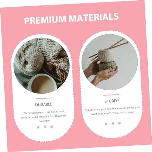 Handmade Knitting Yarn for Crochet Projects, 4 Rolls Cotton Xmas
