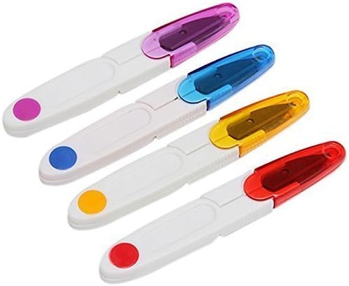 VNDEFUL 4PCS Portable Plastic Easy Grip Handle Sewing Snip Thread