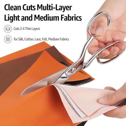BoFuYuan Professional Stainless Steel Fabric Scissors 8-Inch Chrome