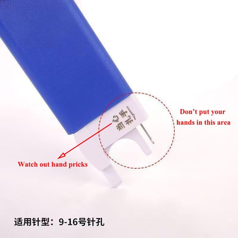 Bequilter Sewing Machine Needle Threader, Strong Magnet, Blue