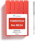 Simthread Topstitch Embroidery Sewing Machine Needles 90/14 Nm 90, 130