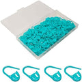 Anphly 200PCS Sky Blue Crochet Stitch Markers, Plastic Locking Needle