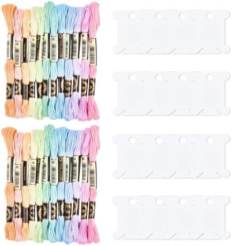 210 Yards 24 Skeins Neon Embroidery Floss Threads for Sewing