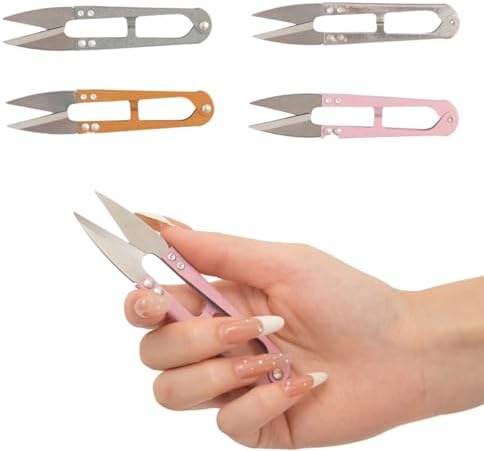 4 Pack Thread Snips, 4.1 Inch Mini Sewing Scissors for Embroidery