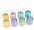 New brothread 8-Spool Embroidery Thread Set, Pastel Color