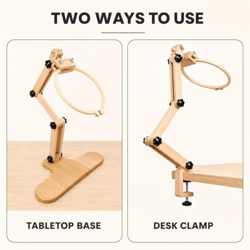 Adjustable Embroidery Table Stand,Wooden Embroidery Hoop