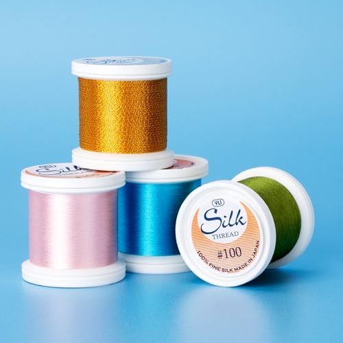YLI Threads Silk Thread – 100 wt Fine Japanese Silk for Appliqué, EPP