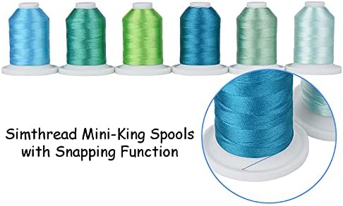 Simthread Embroidery Thread 800 Yards Snap Spools 108 Madeira Colors