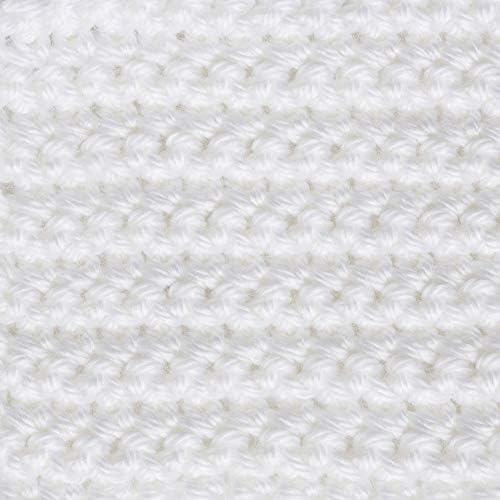 Caron Simply Soft Yarn - 6 Pack Bundle with Needle Gauge (White)