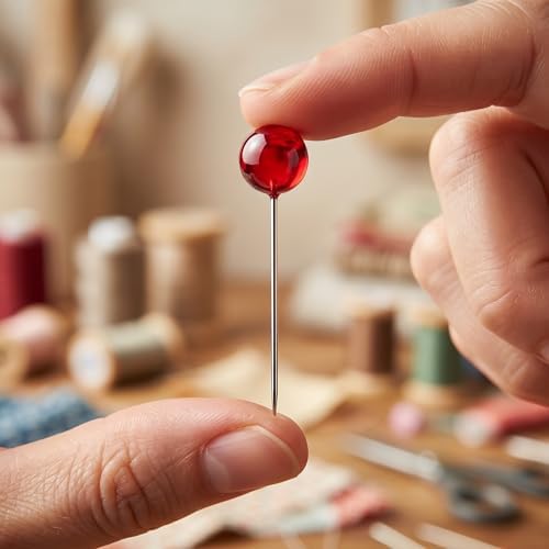 600pcs Dressmaker Glass Head Sewing Pins 1.5in