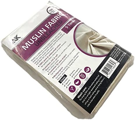 AK TRADING CO. 60" Wide Natural Muslin, 100% Cotton Fabric