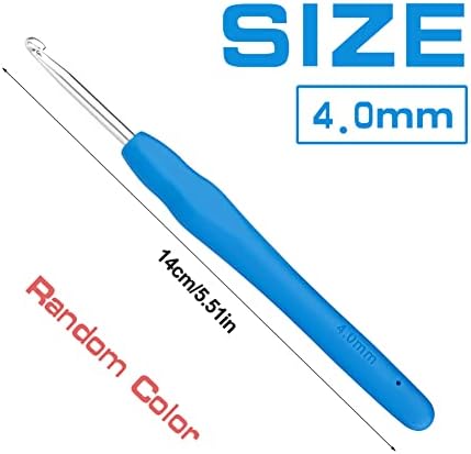 QMNNMA 4 mm Crochet Hook, Ergonomic Crochet Hooks for Arthritic Hands