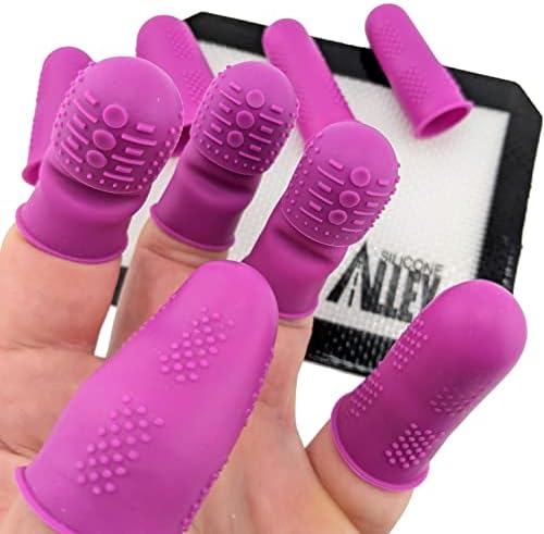 FLEX Thimble Finger Protectors [9-Pack] | Purple | 3X-Thick Tip