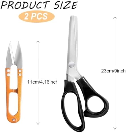 HAALII Shears Comfort Grips Crafts Zig Zag Cut Sewing Scissors