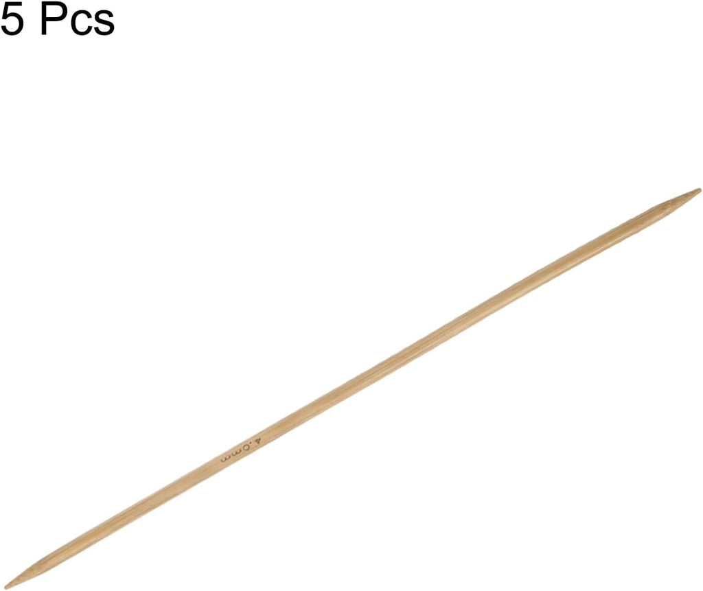 HARFINGTON 5Pcs Bamboo Knitting Needles Double Pointed Size US 6(4mm)