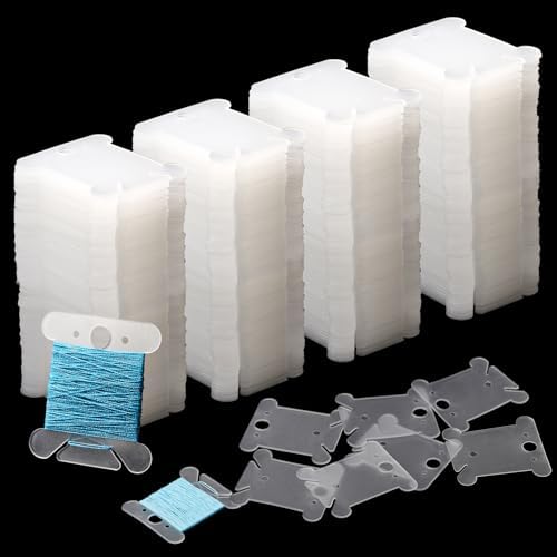 400 PCS Embroidery Floss Bobbins Embroidery Thread Organizer Plastic