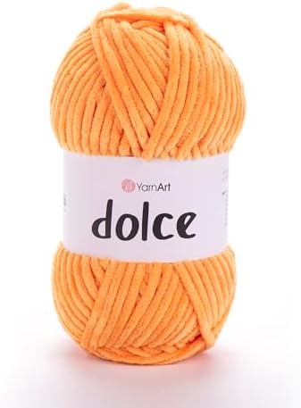 YarnArt Dolce Chenille Yarn – Soft Velvet Yarn for Amigurumi, Plush