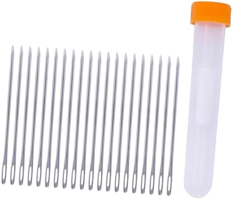 Veemoon 20pcs Large-Eye Leather Needles Set for DIY Craft Projects