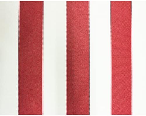 Mybecca Stripe Canvas Canvas Oxford Polyester Fabric 60" RED/White
