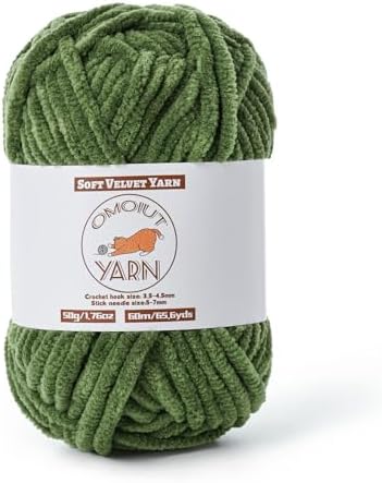 Fluffy Velvet Yarn for Crocheting, Chunky Chenille Baby Blanket Yarn