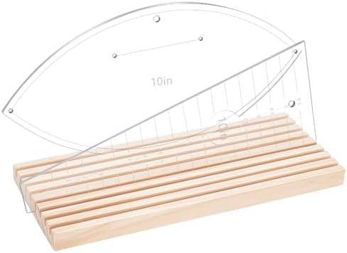 PH PandaHall 8 Slots Wooden Ruler Organizer Storage Rack Stand