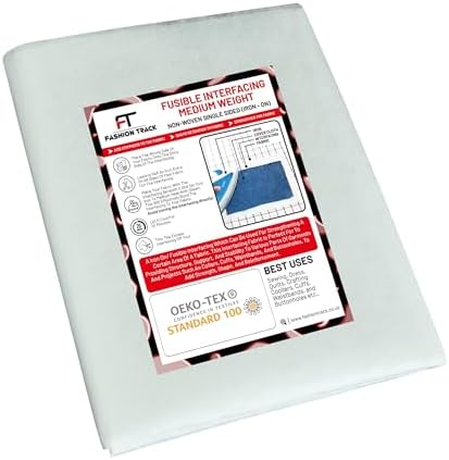Fusible Interfacing for Sewing, (36 x 788" / 20 Yard) White Medium
