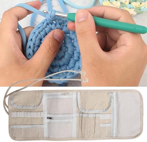 Anu Limen Knitting Needles Case with Zipper – Foldable Crochet Hooks