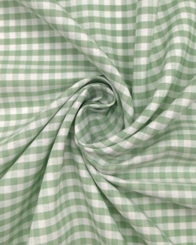 EOVEA - Poly Cotton Gingham Checkered Fabric, 60" Wide, 1/8" Plaid