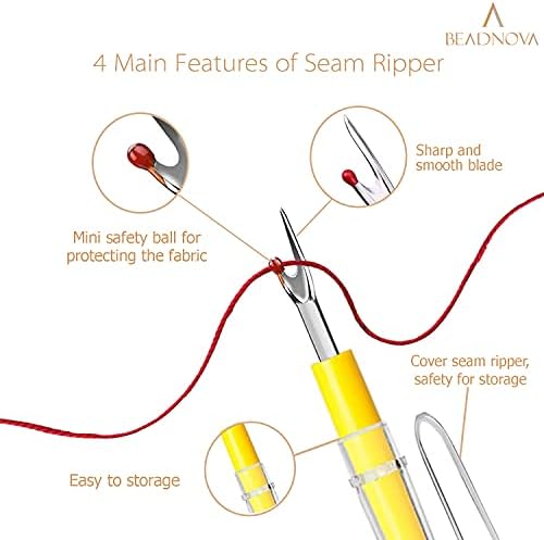 BEADNOVA 4-Piece Seam Ripper Set, 4 Colors