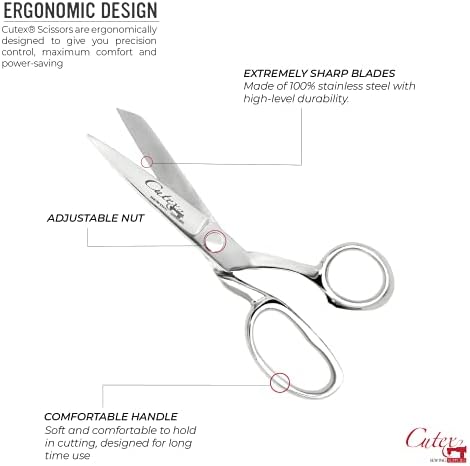 Cutex 12" Razor Edge Bent Trimmer Fabric Sewing Shears Tailor Scissors