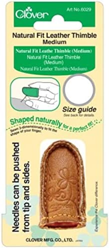Clover Medium Natural Fit Leather Thimble