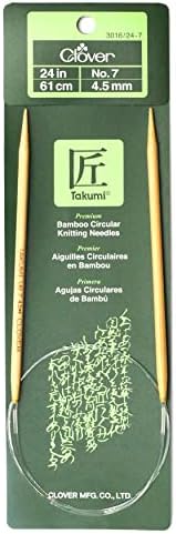 Clover 3016/24-7 Takumi Bamboo Circular 24-Inch Knitting Needles, Size